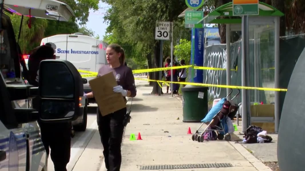 Attacker, victim injured in stabbing at Miami bus stop